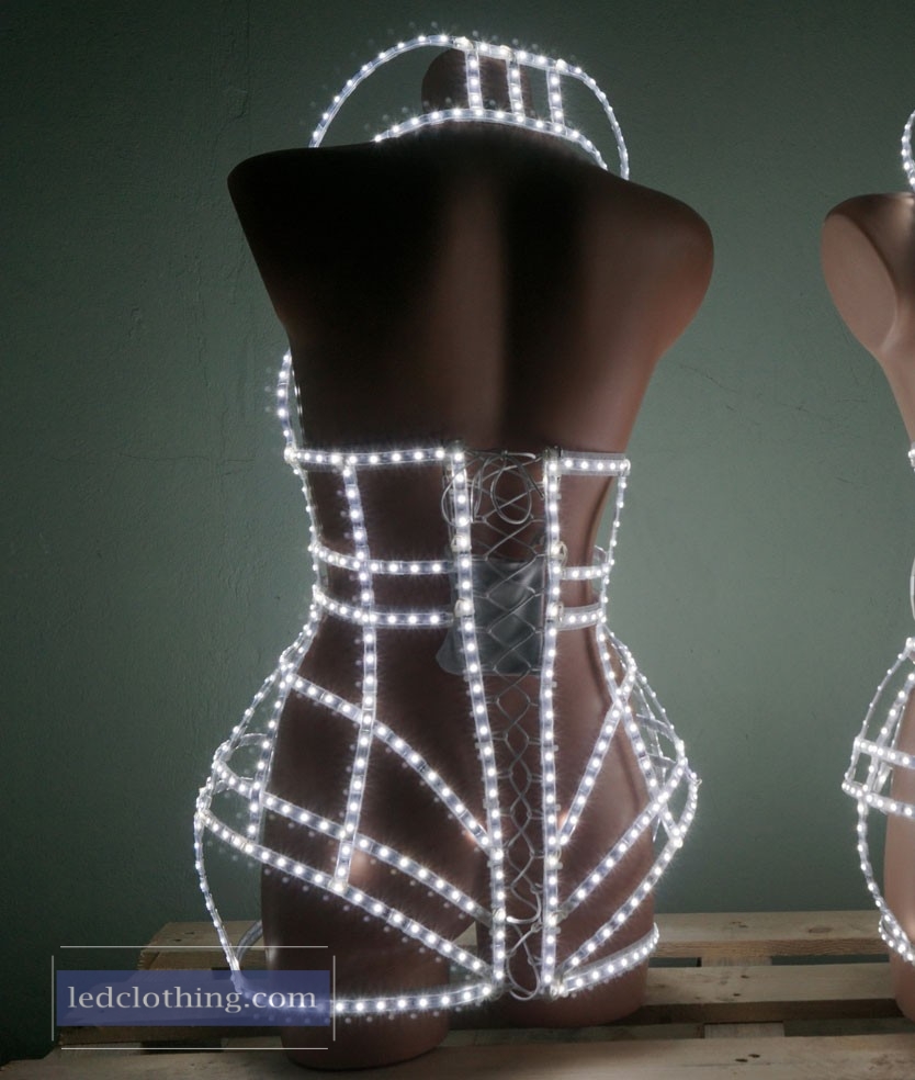Rave dresss backside White cage dress pic. 2